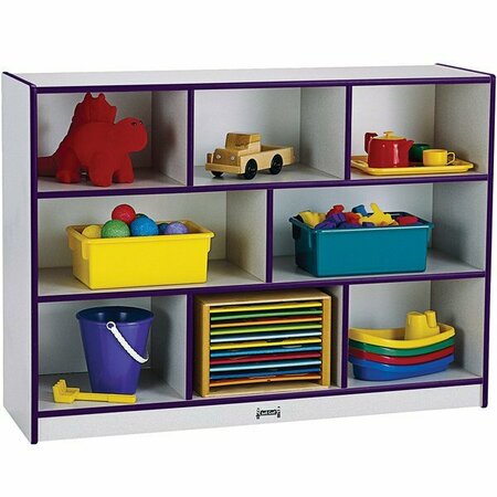 RAINBOW ACCENTS Mobile purple laminate cabinet, 2691JCWW004, with TRUEdge and Freckled-Gray finish 5312691004